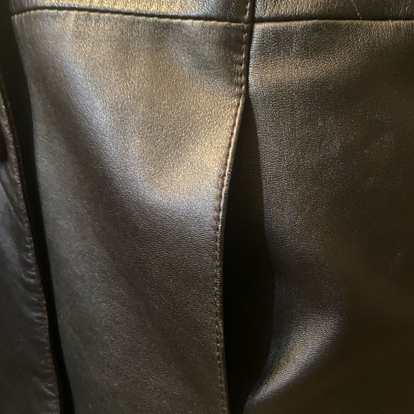 Bod & Christensen Long Black Leather Jacket - Picture 8 of 11